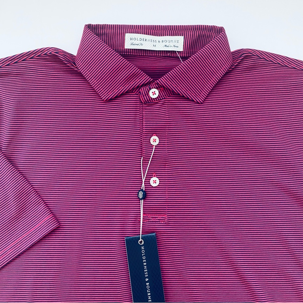 Holderness & Bourne The Perkins Polo M, L, XXL Navy & Liberty